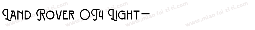 Land Rover OT4 Light字体转换